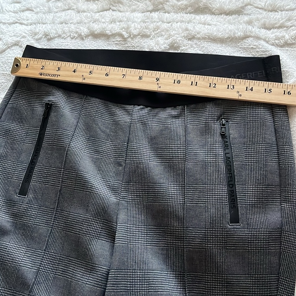 Karl Lagerfeld Paris Womens Houndstooth Pull-On Skinny Pants Trousers Medium - Picture 3 of 14